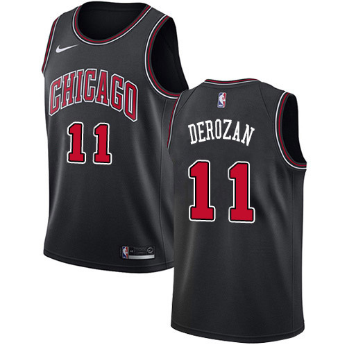 Nike Bulls #11 Demar Derozan Women's Black NBA Swingman Statement Edition Jersey