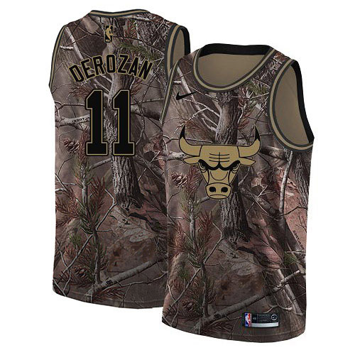 Nike Bulls #11 Demar Derozan Women's Camo NBA Swingman Realtree Collection Jersey