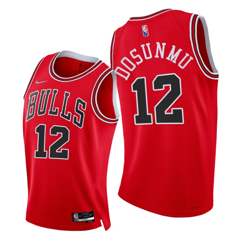 Nike Bulls #12 Ayo Dosunmu Women's 2021-22 75th Diamond Anniversary NBA Jersey Red