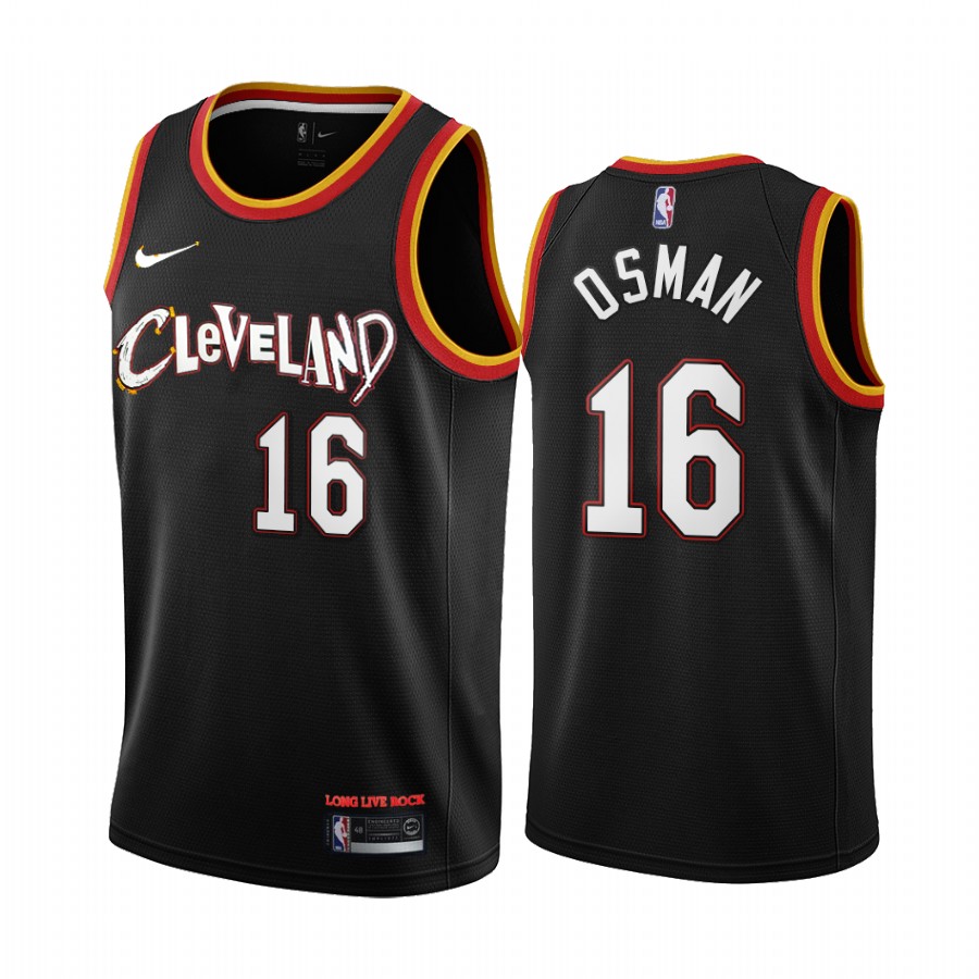 Nike Cavaliers #16 Cedi Osman Black Women's NBA Swingman 2020-21 City Edition Jersey