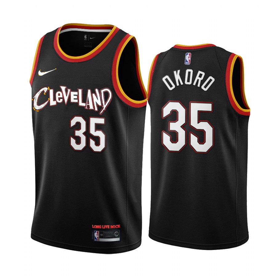 Nike Cavaliers #35 Isaac Okoro Black Women's NBA Swingman 2020-21 City Edition Jersey