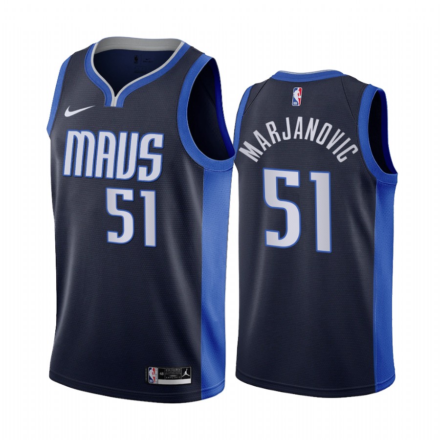 Dallas Mavericks #51 Boban Marjanovic Navy Women's NBA Swingman 2020-21 Earned Edition Jersey