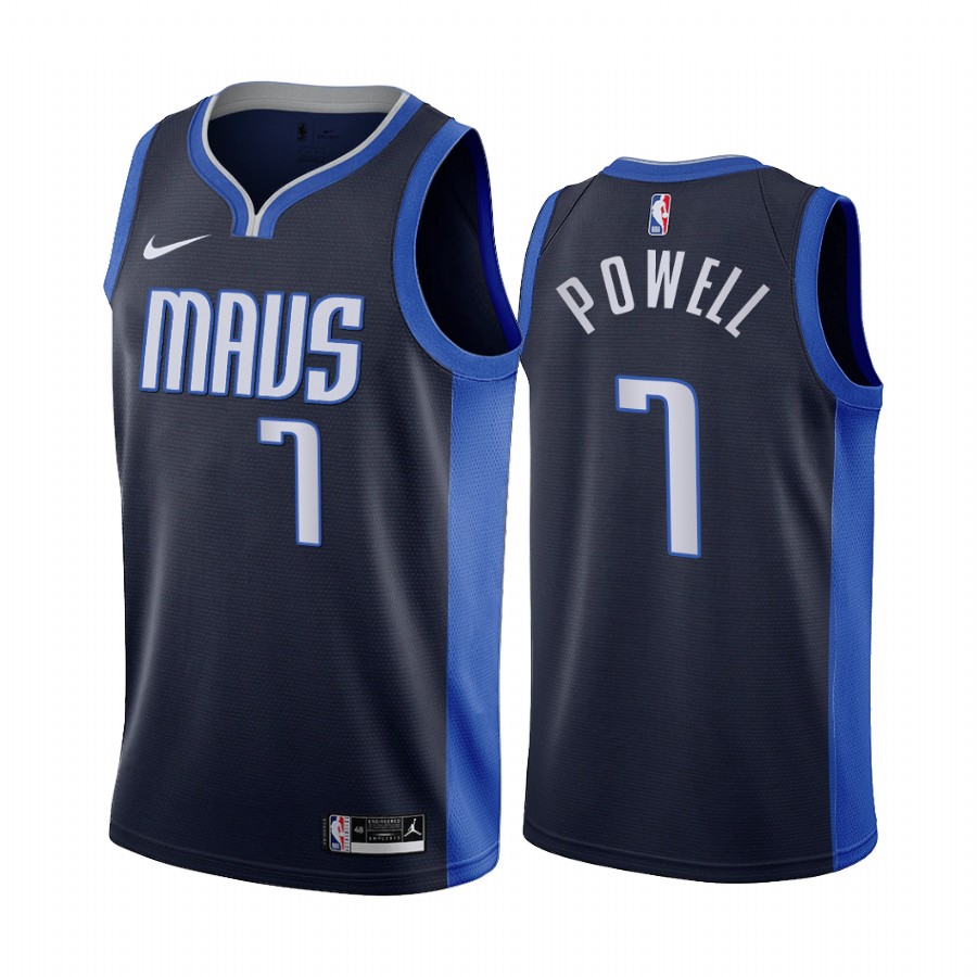 Dallas Mavericks #7 Dwight Powell Navy Women's NBA Swingman 2020-21 Earned Edition Jersey