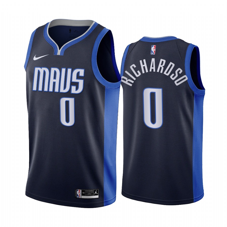 Dallas Mavericks #0 Josh Richardson Navy Women's NBA Swingman 2020-21 Earned Edition Jersey