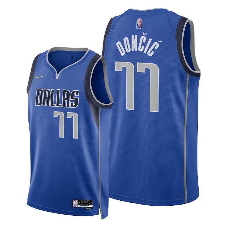 Nike Mavericks #77 Luka Doncic Women's 2021-22 75th Diamond Anniversary NBA Jersey Blue