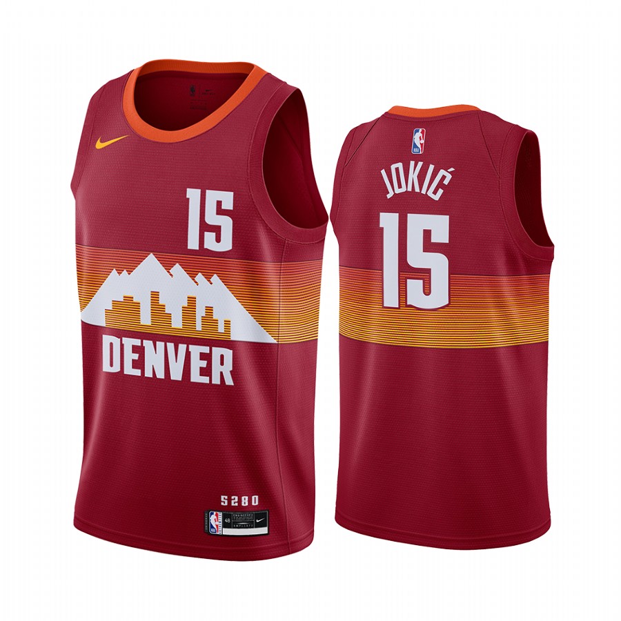 Nike Nuggets #15 Nikola Jokic Red Women's NBA Swingman 2020-21 City Edition Jersey