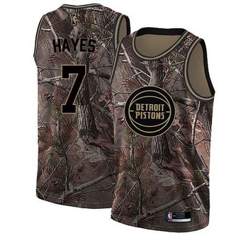 Nike Pistons #7 Killian Hayes Camo Women's NBA Swingman Realtree Collection Jersey