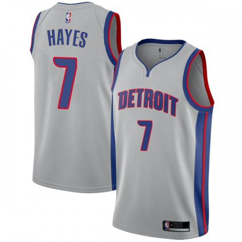 Nike Pistons #7 Killian Hayes Silver Women's NBA Swingman Statement Edition Jersey