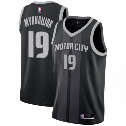 Nike Pistons #19 Sviatoslav Mykhailiuk Black Women's NBA Swingman City Edition 2018/19 Jersey