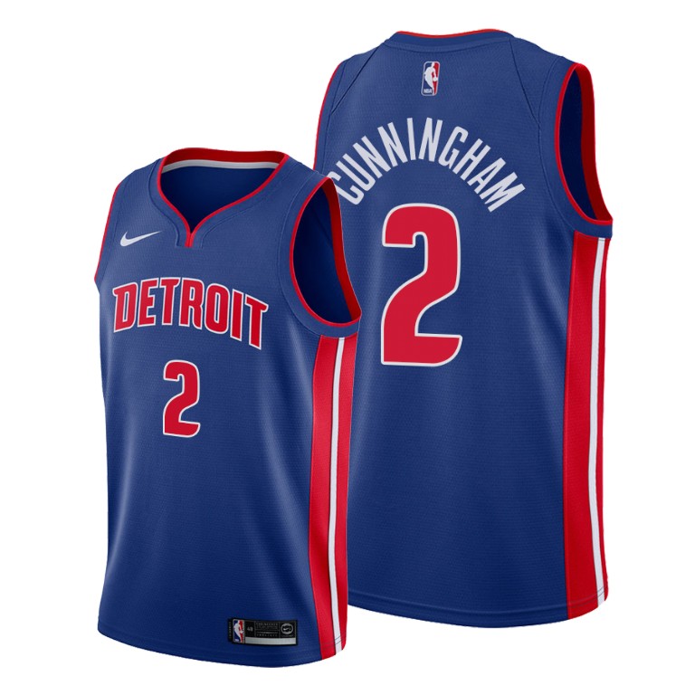 Detroit Pistons #2 Cade Cunningham Women's Blue Jersey 2021 NB.1