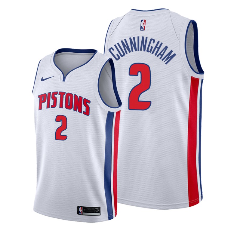 Detroit Pistons #2 Cade Cunningham Women's White Jersey 2021 NB.1