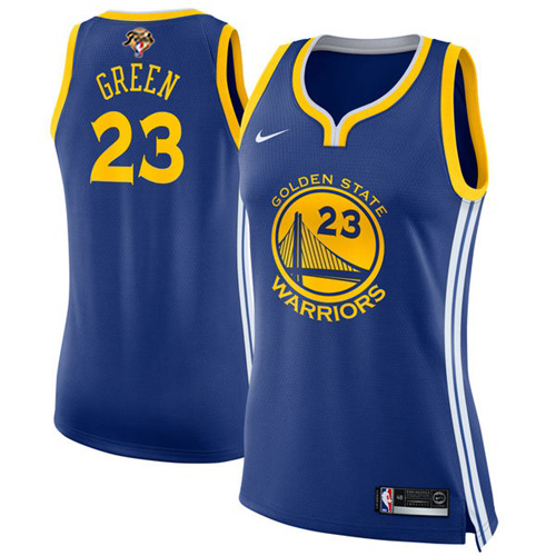 Nike Warriors #23 Draymond Green Blue Women's 2022 NBA Finals Swingman Icon Edition Jersey