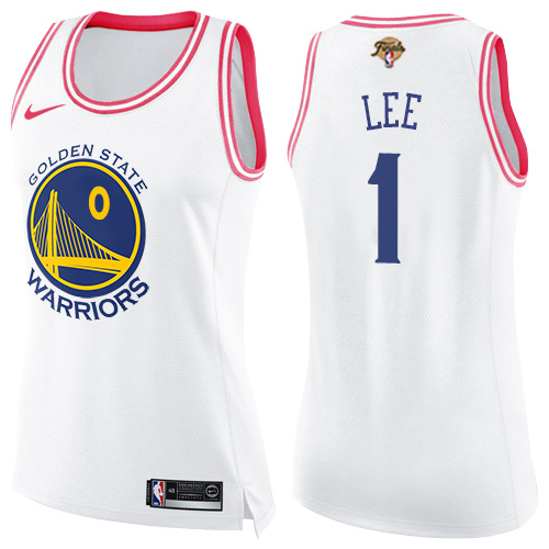 Nike Warriors #1 Damion Lee White/Pink Women's 2022 NBA Finals Swingman Fashion Jersey