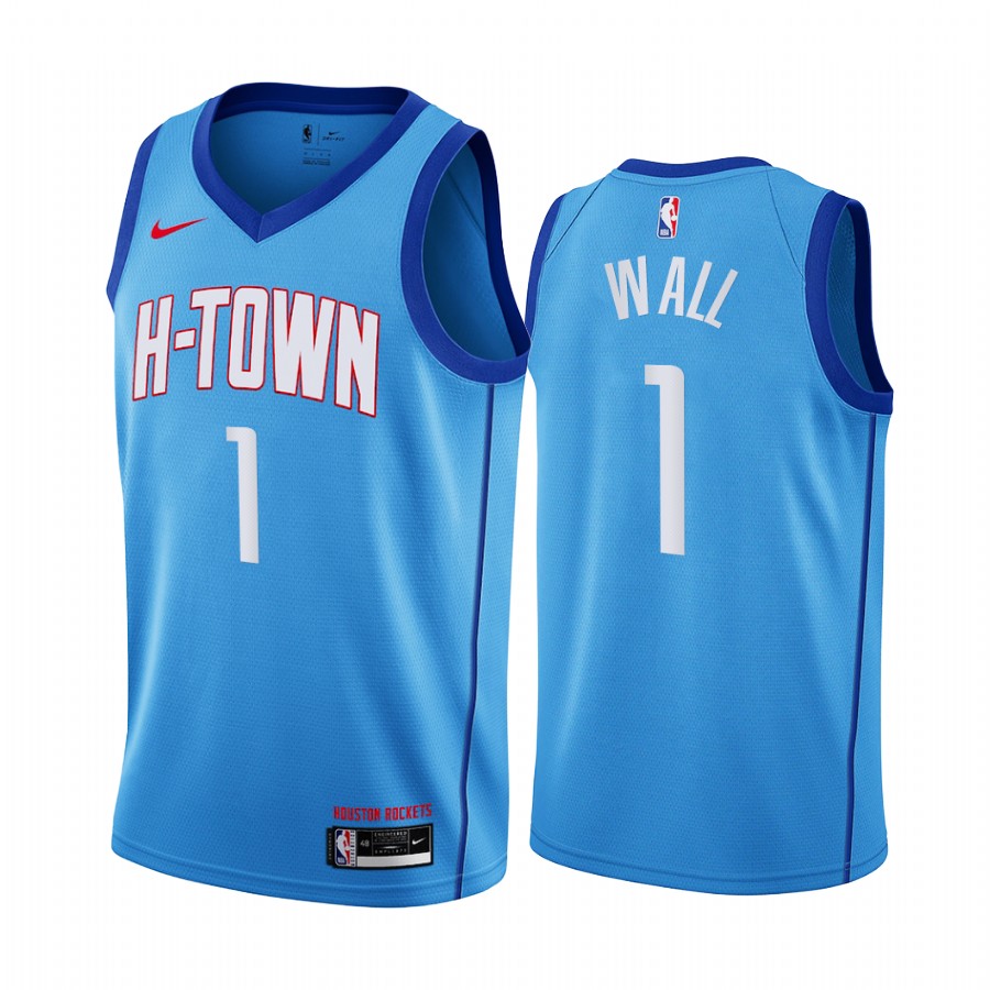 Nike Rockets #1 John Wall Blue Women's NBA Swingman 2020-21 City Edition Jersey