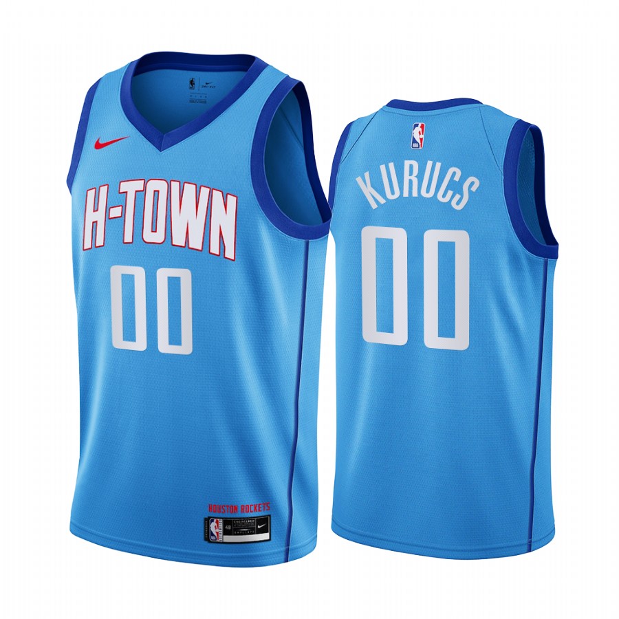 Nike Rockets #00 Rodions Kurucs Blue Women's NBA Swingman 2020-21 City Edition Jersey