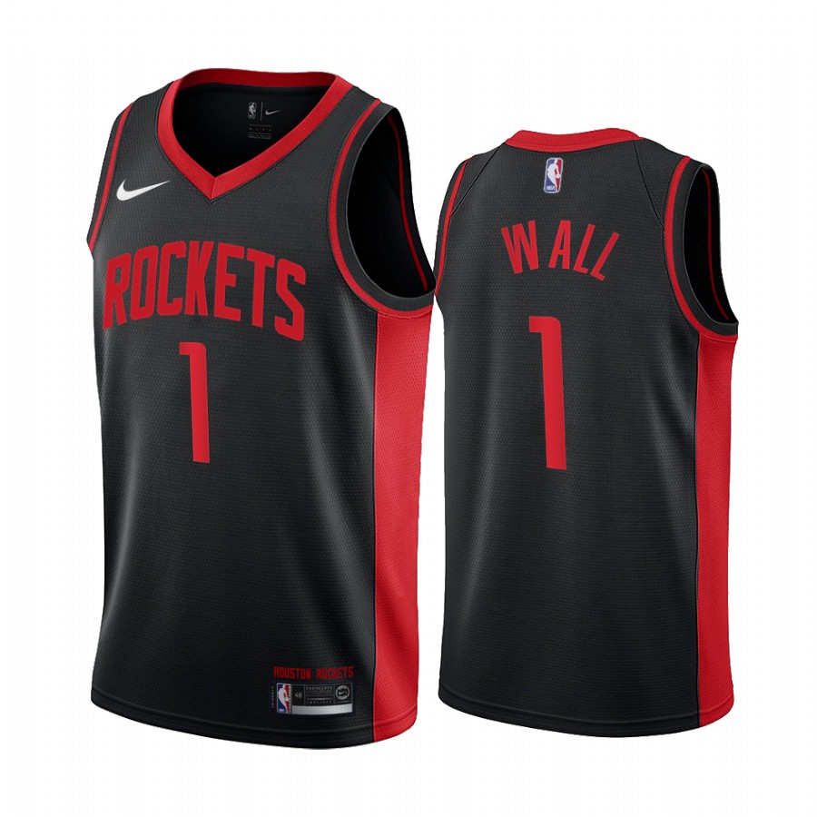 Houston Rockets #1 John Wall Black Women's NBA Swingman 2020-21 Earned Edition Jersey