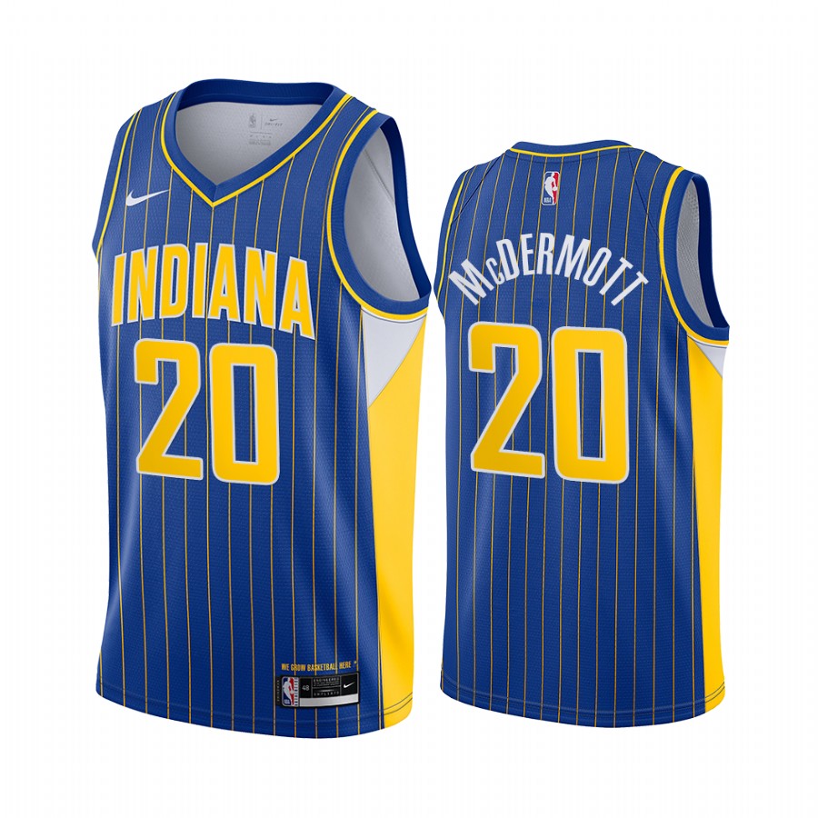 Nike Pacers #20 Doug McDermott Blue Women's NBA Swingman 2020-21 City Edition Jersey