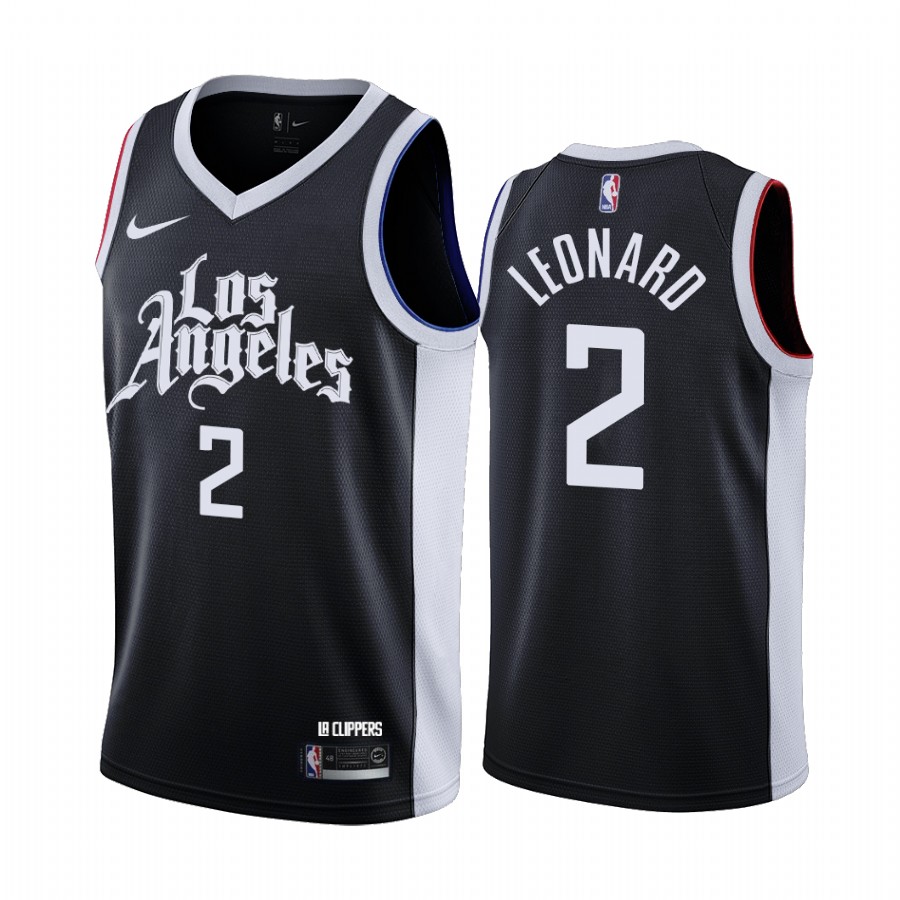 Nike Clippers #2 Kawhi Leonard Black Women's NBA Swingman 2020-21 City Edition Jersey