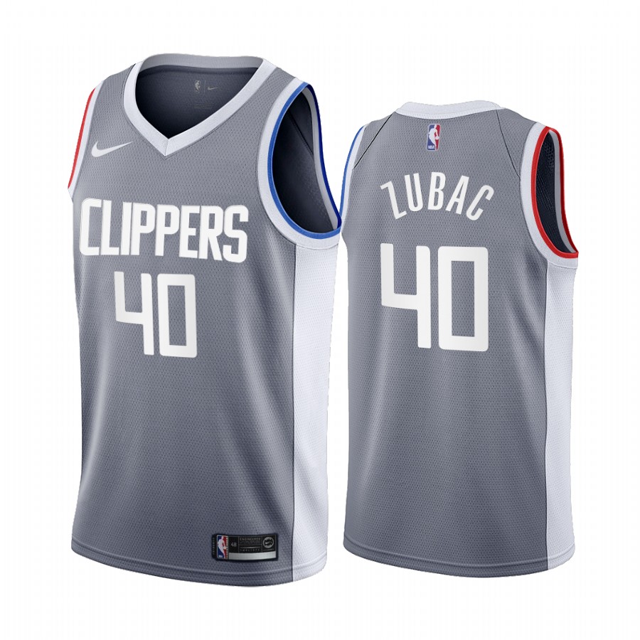 Los Angeles Clippers #40 Ivica Zubac Gray Women's NBA Swingman 2020-21 Earned Edition Jersey