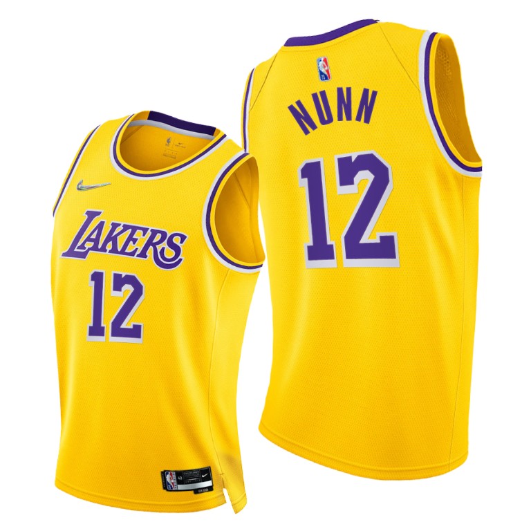 Nike Lakers #12 Kendrick Nunn Women's 2021-22 75th Diamond Anniversary NBA Jersey Gold