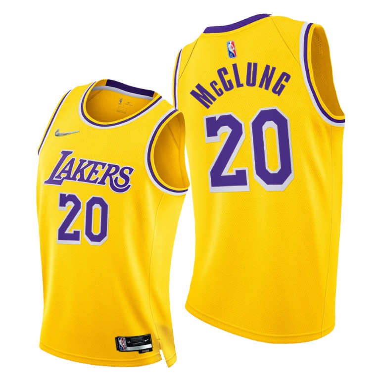 Nike Lakers #20 Mac Mcclung Women's 2021-22 75th Diamond Anniversary NBA Jersey Gold