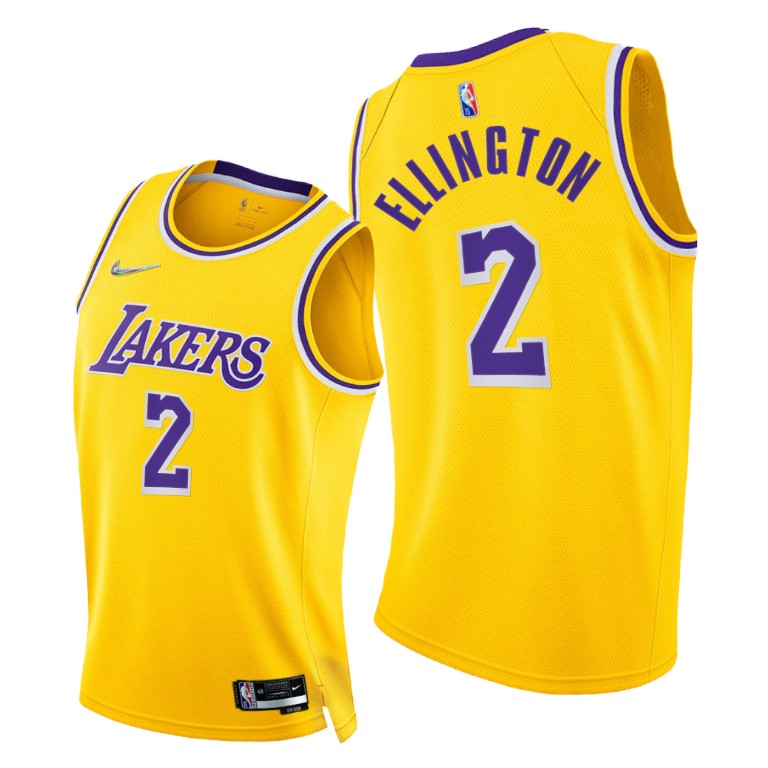 Nike Lakers #2 Wayne Ellington Women's 2021-22 75th Diamond Anniversary NBA Jersey Gold