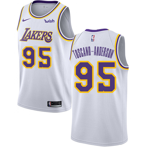 Nike Lakers #95 Juan Toscano-Anderson White Women's NBA Swingman Association Edition Jersey