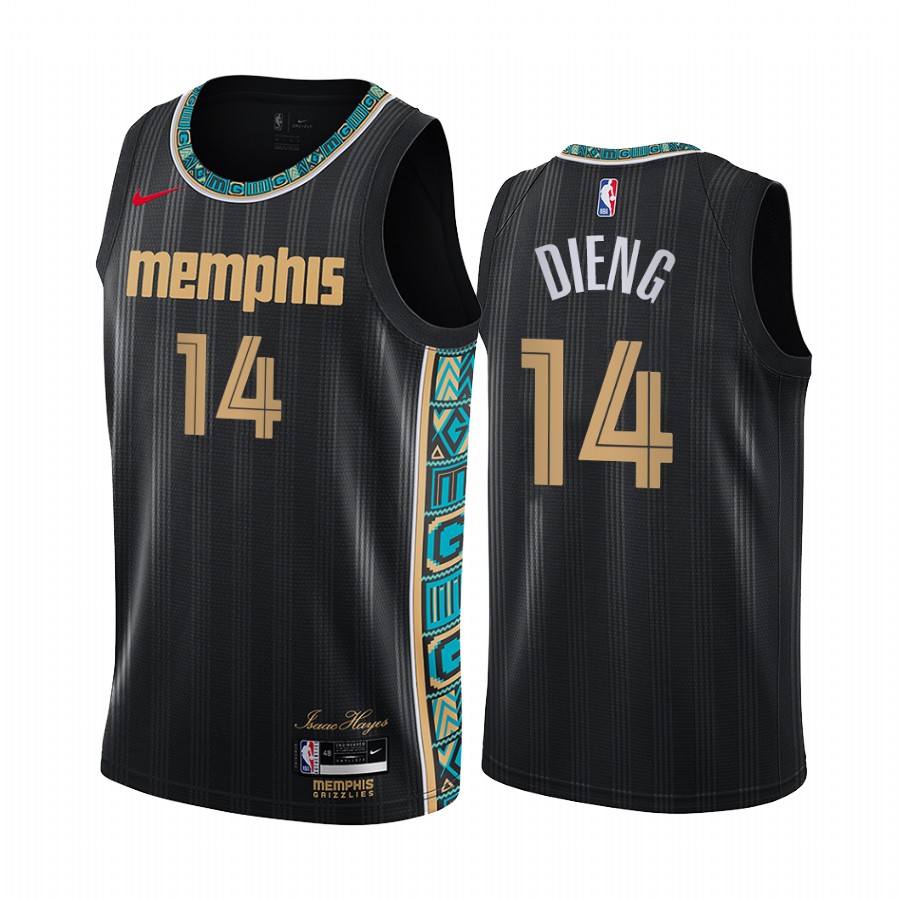 Nike Grizzlies #14 Gorgui Dieng Black Women's NBA Swingman 2020-21 City Edition Jersey