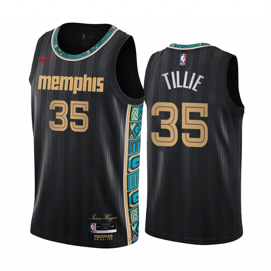 Nike Grizzlies #35 Killian Tillie Black Women's NBA Swingman 2020-21 City Edition Jersey