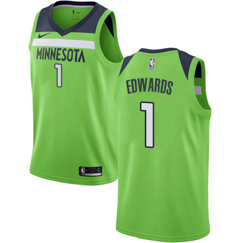 Nike Timberwolves #1 Anthony Edwards Green Women's NBA Swingman Statement Edition Jersey