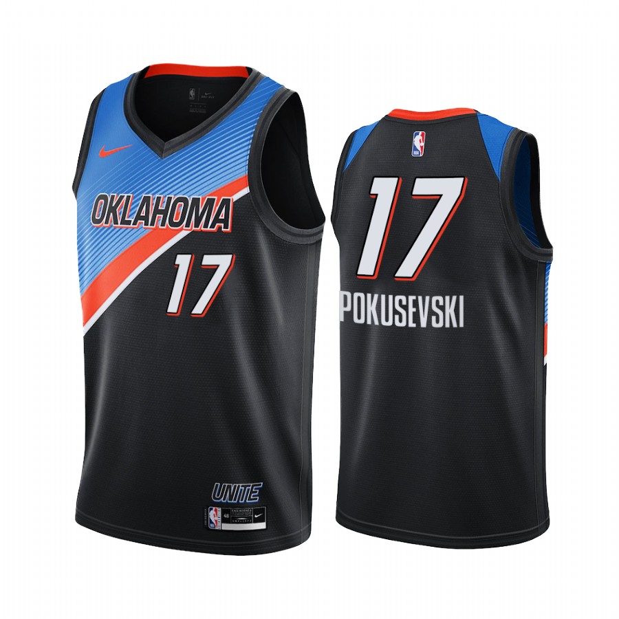 Nike Thunder #17 Aleksej Pokusevski Black Women's NBA Swingman 2020-21 City Edition Jersey