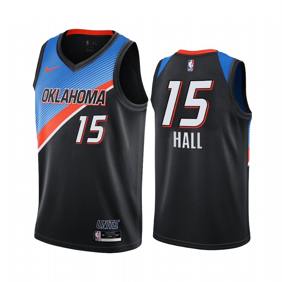 Nike Thunder #15 Josh Hall Black Women's NBA Swingman 2020-21 City Edition Jersey