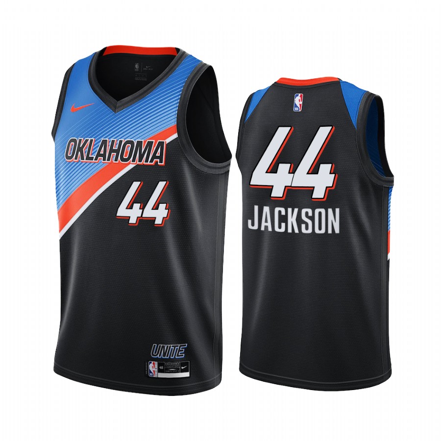 Nike Thunder #44 Justin Jackson Black Women's NBA Swingman 2020-21 City Edition Jersey