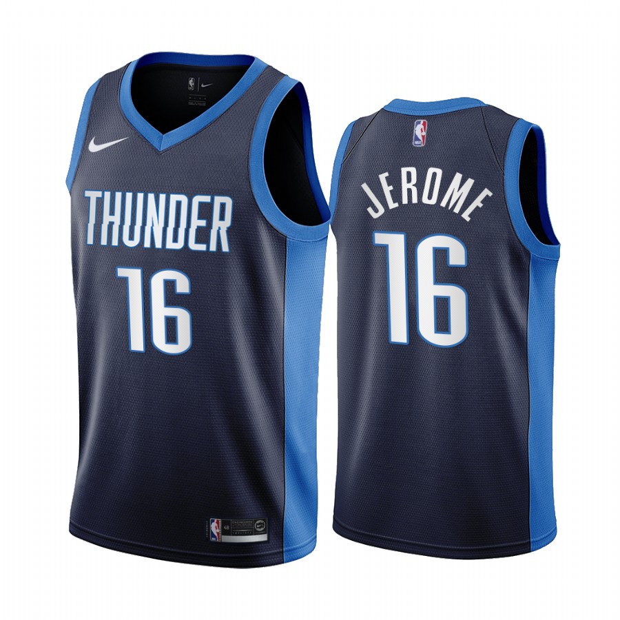 Oklahoma City Thunder #16 Ty Jerome Navy Women's NBA Swingman 2020-21 Earned Edition Jersey