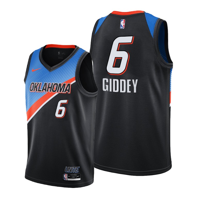 Oklahoma City Thunder #6 Josh Giddey Women's Black Jersey