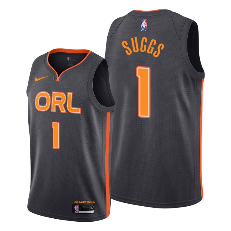 Orlando Magic #1 Jalen Suggs Black Women's 2019-20 Black City Edition NBA Jersey