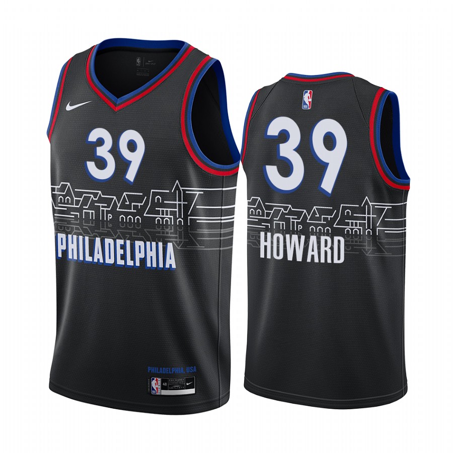 Nike 76ers #39 Dwight Howard Black Women's NBA Swingman 2020-21 City Edition Jersey