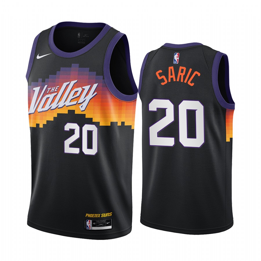 Nike Suns #20 Dario Saric Black Women's NBA Swingman 2020-21 City Edition Jersey