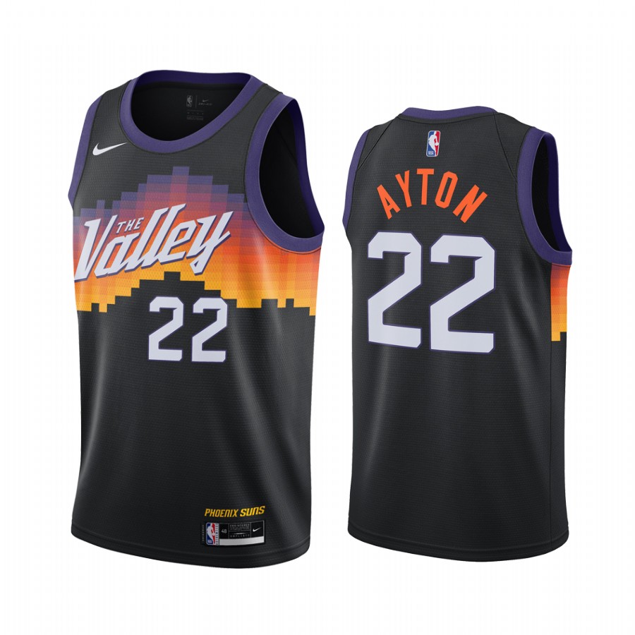 Nike Suns #22 Deandre Ayton Black Women's NBA Swingman 2020-21 City Edition Jersey