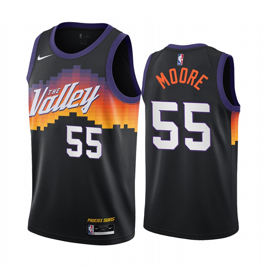 Nike Suns #55 E'Twaun Moore Black Women's NBA Swingman 2020-21 City Edition Jersey