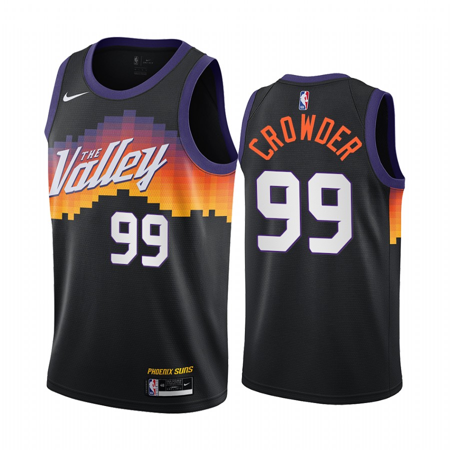 Nike Suns #99 Jae Crowder Black Women's NBA Swingman 2020-21 City Edition Jersey