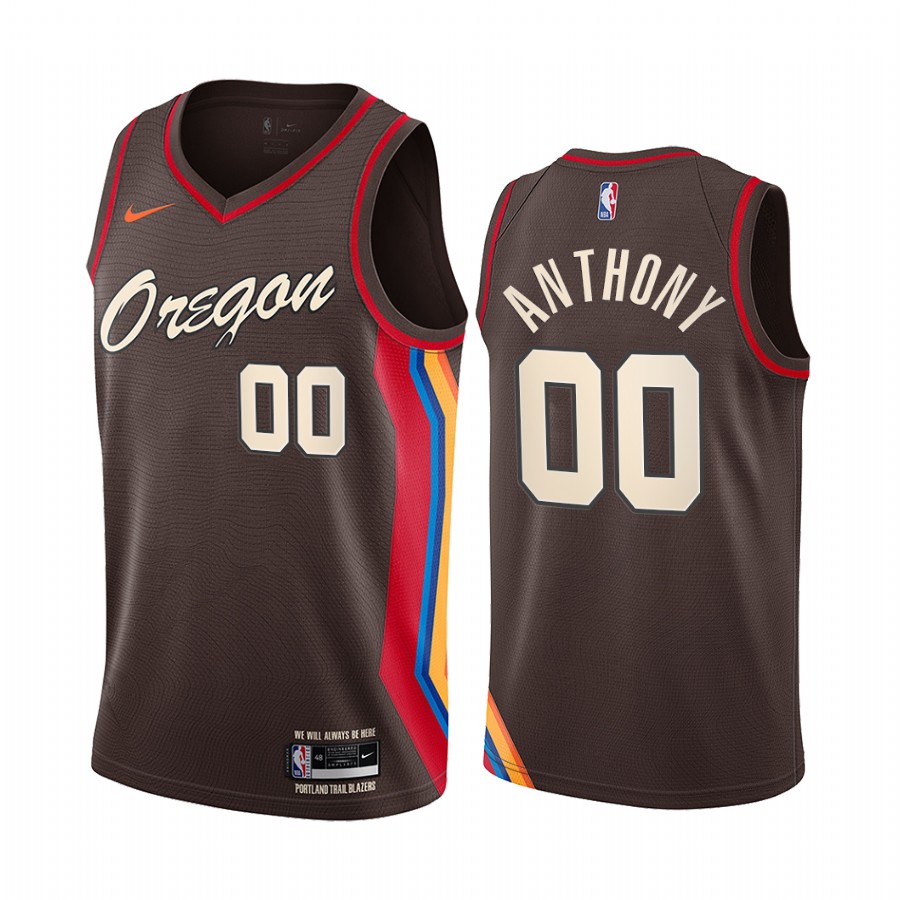 Nike Blazers #00 Carmelo Anthony Chocolate Women's NBA Swingman 2020-21 City Edition Jersey