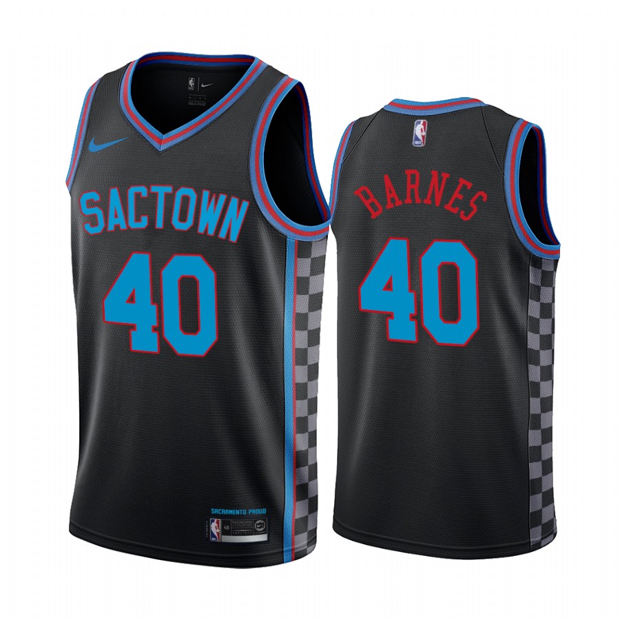 Nike Kings #40 Harrison Barnes Black Women's NBA Swingman 2020-21 City Edition Jersey