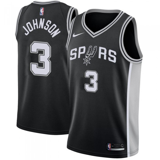 Nike Spurs #3 Keldon Johnson Black Women's NBA Swingman Icon Edition Jersey