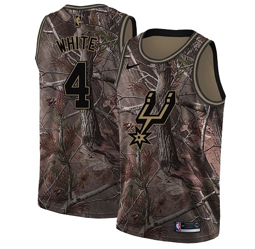 Nike Spurs #4 Derrick White Camo Women's NBA Swingman Realtree Collection Jersey