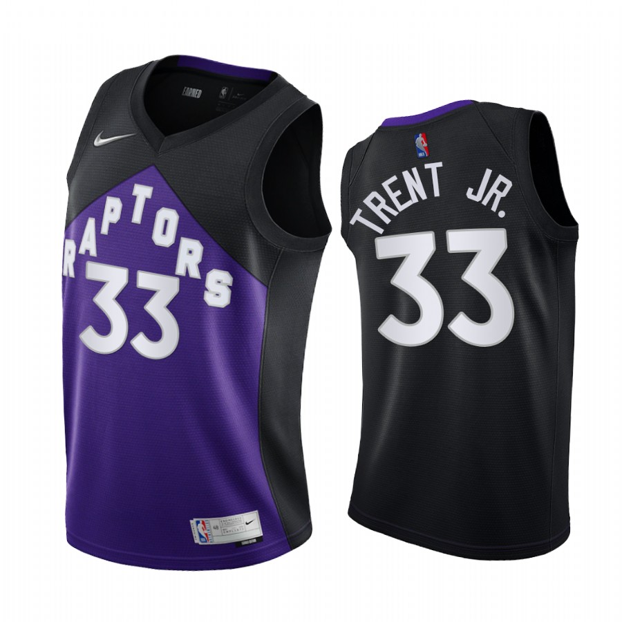 Toronto Raptors #33 Gary Trent Jr. Purple Women's NBA Swingman 2020-21 Earned Edition Jersey