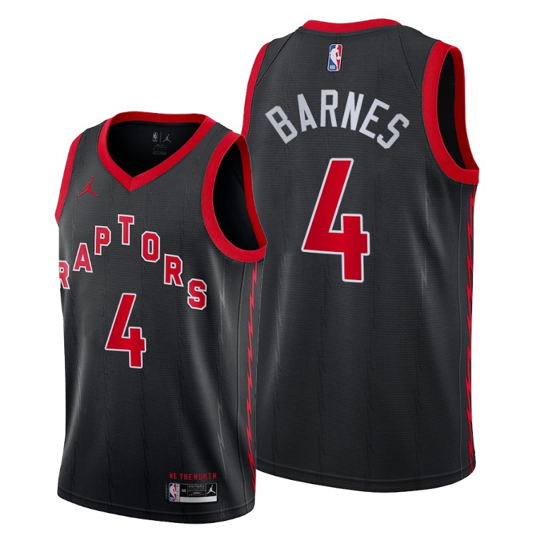 Toronto Raptors #4 Scottie Barnes Women's Black Jersey