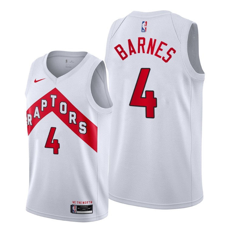 Toronto Raptors #4 Scottie Barnes Women's White Jersey