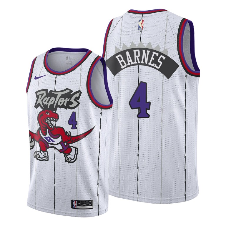 Toronto Raptors #4 Scottie Barnes Women's White Jersey