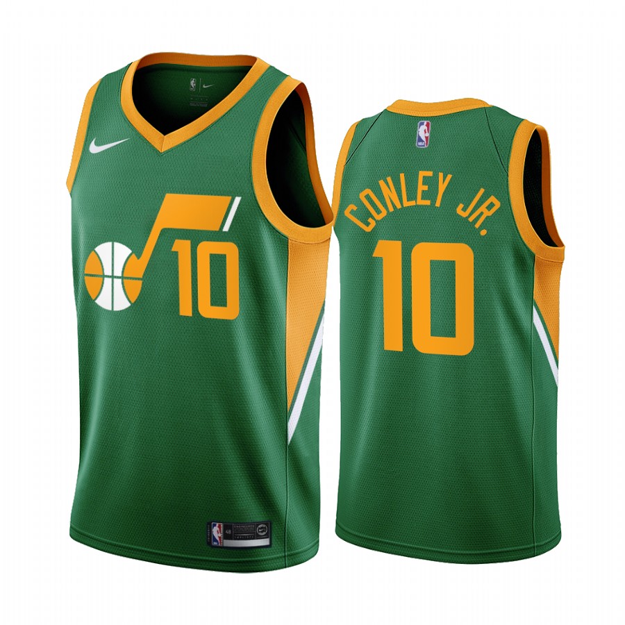 Utah Jazz #10 Mike Conley Green Women's NBA Swingman 2020-21 Earned Edition Jersey